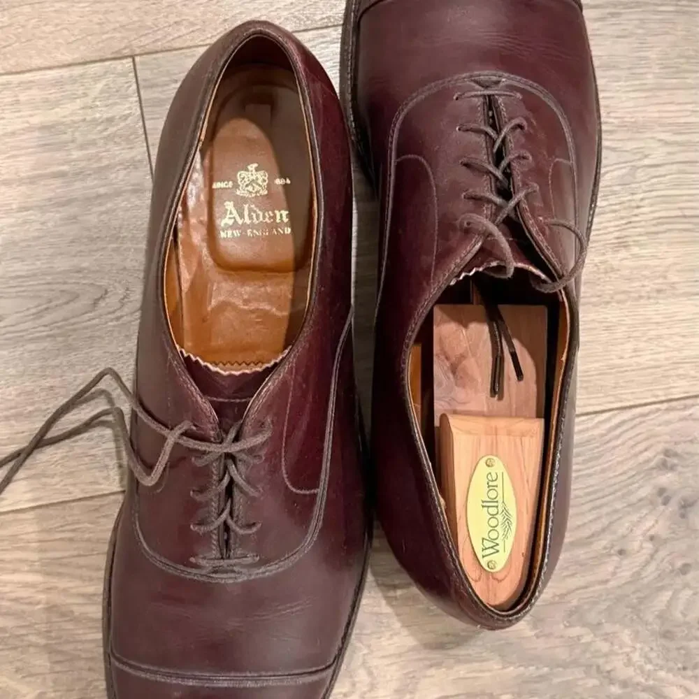 Alden 684 Cap Toe Oxford Burgundy Cordovan Shoes size 12 B/D